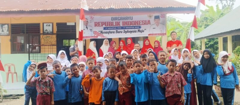 Semangat Kemerdekaan para guru dan murid SDN 05 0670 bersyukur dapat merasakan nikmat kemerdekaan mewujudkan Merdeka belajar merdeka dalam mengeluarkan pendapat merdeka dalam berprestasi dan berekspresi.(ist)