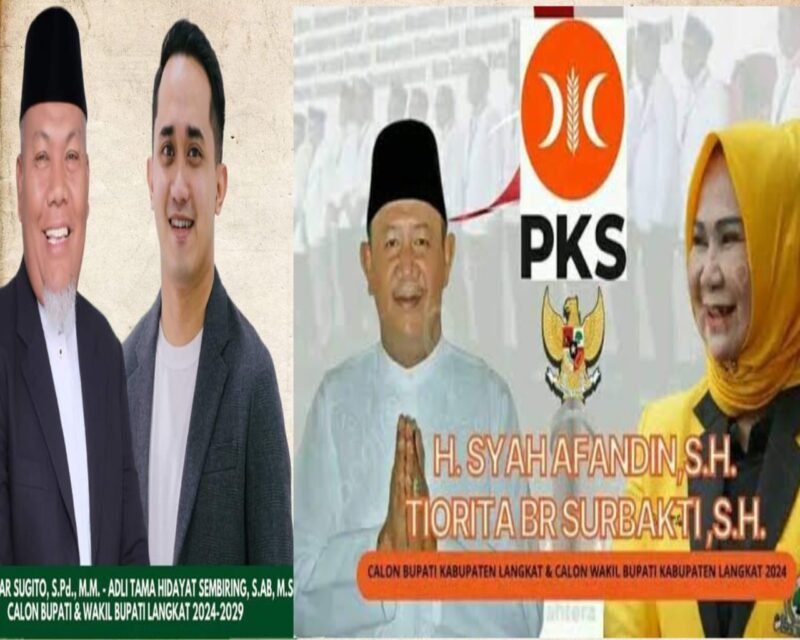 Keterangan gambar : Dua Bakal Calon Bupati Langkat yang diprekdisi akan bertarung merebut hati rakyat pada PIlkada Langkat Oktober 2024 mendatang. (yong)