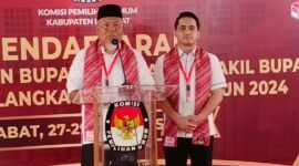 Keterangan gambar : Pasangan Bakal Calon Bupati dan Wakil BUpati Langkat 2024-2029, Iskandar Sugito, S.Pd,MM dan Adli Tama Hidayat Sembiring.(yong)