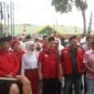 edatangan Bapaslon di Kantor KPU Binjai, langsung disambut dengan tarian khas Melayu tari persembahan, serta  seluruh komisioner penyelenggara pemilu tersebut.