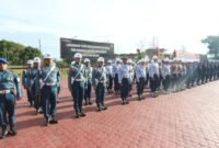 Persiapan pasukan pengamanan pelantikan Presiden dan Wakil Presiden Republik Indonesia, Medan (19/10)