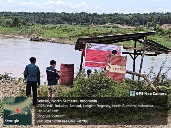 Penambangan tanpa izin, Ditjen Minerba turun langsung ke Dusun l Desa Bekulap, Kecamatan Selesai, Kabupaten Langkat, Kamis (24/10)