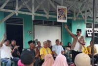 Hendro Susanto saat kampanye program kerja sebagai calon wakil walikota binjai, Minggu (27/10)