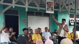 Hendro Susanto saat kampanye program kerja sebagai calon wakil walikota binjai, Minggu (27/10)