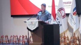 Wakil Ketua Dewan Pembina Partai Gerindra, Hashim Djojohadikusumo saat menjadi pembicara dalam acara Dialog Kebangsaan di Podomoro University, Grogol, Jakarta Barat, Jumat (11/10/2024). tirto.id/Fransiskus Adryanto Pratama