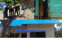Rumah Ponimah saat pertama kali dirubuhkan oleh Tim bedah rumah Adli Tama Sembiring dan rumah yang kita telah selesai direnovasi dan siap untuk ditempati. (ist)
