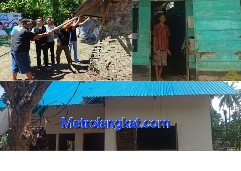 Rumah Ponimah saat pertama kali dirubuhkan oleh Tim bedah rumah Adli Tama Sembiring dan rumah yang kita telah selesai direnovasi dan siap untuk ditempati. (ist)