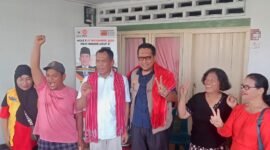 Etnis Batak di Jalan Kutilang, Kelurahan Mencirim, Kecamatan Binjai Timur siap menangkan pasangan calong Walikota dan Wakil Walikota Kota Binjai Nomor urut 02 Zainuddin - Hendro, Jum'at (1/11)