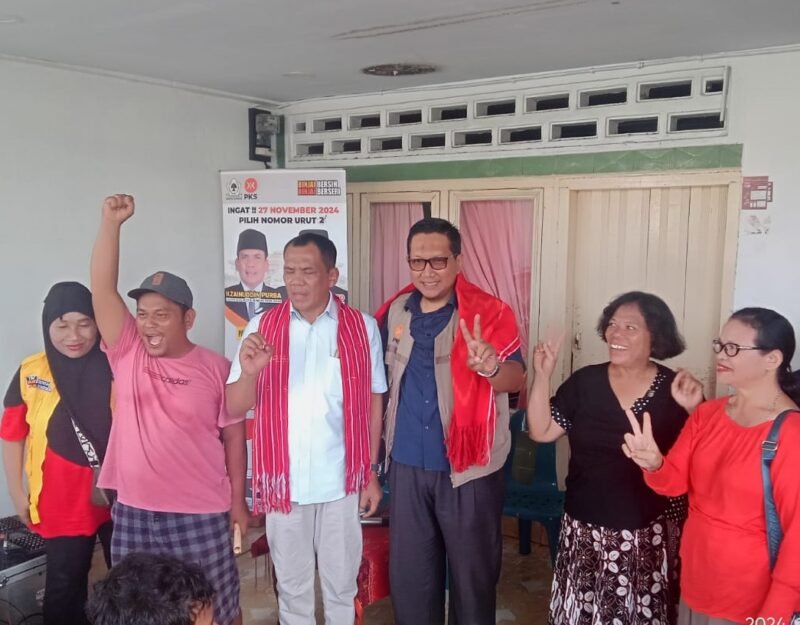 Etnis Batak di Jalan Kutilang, Kelurahan Mencirim, Kecamatan Binjai Timur siap menangkan pasangan calong Walikota dan Wakil Walikota Kota Binjai Nomor urut 02 Zainuddin - Hendro, Jum'at (1/11)