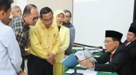 Suasana sidang kode etik penyelenggara pemilu DKPP Provinsi Sumatera Utara, Minggu (3/9/2024) lalu