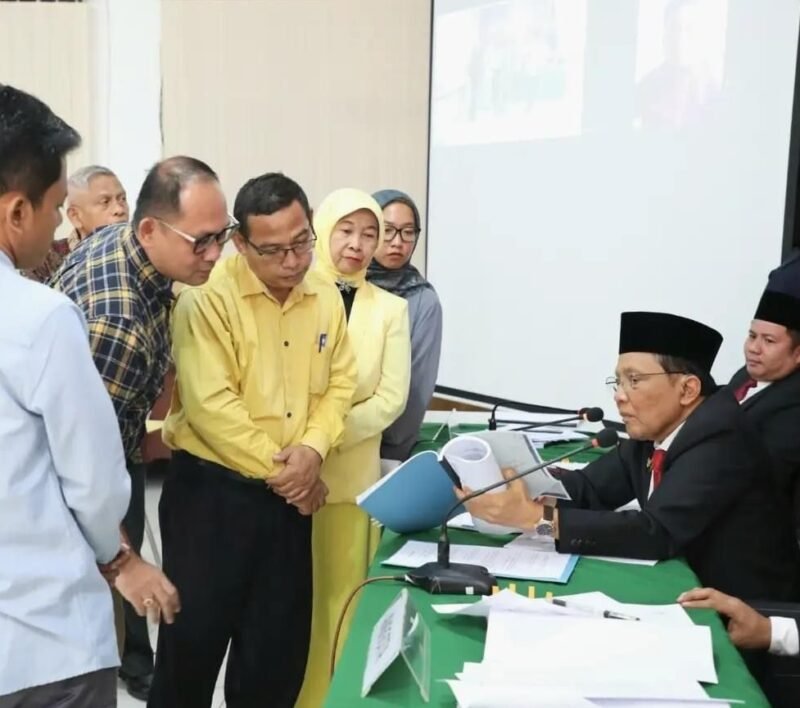 Suasana sidang kode etik penyelenggara pemilu DKPP Provinsi Sumatera Utara, Minggu (3/9/2024) lalu