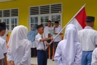 Pelantikan OSIM MAS Babussalam Besilam, Kecamatan Padang Tualang, Langkat, Senin (4/11/2024)