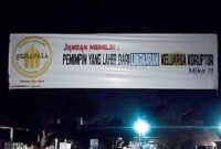 Spanduk kampanye dari GEMAPALA
