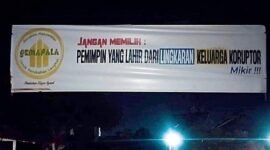 Spanduk kampanye dari GEMAPALA