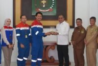 Pj Bupati Langkat H. M. Faisal Hasrimy terima kunjungan Field Manager baru PT Pertamina EP Pangkalan Susu, bahas program besar di Langkat. (Foto: istimewa/ikp/kominfolangkat)
