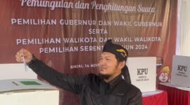 Simulasi pemungutan dan penghitungan suara yang digelar oleh KPU Binjai yang dilaksanakan di Lapangan Basket, Lapangan Merdeka Binjai, yang berada di Jalan Veteran, Kelurahan Tangsi, Kecamatan Binjai Kota, Kota Binjai, Kamis (14/11/2024)