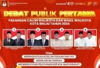 Debat publik pertama Calon Wali Kota Binjai dan Wakil Wali Kota Binjai di Hotel Santika premiere medan Senin (11/11)