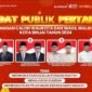 Debat publik pertama Calon Wali Kota Binjai dan Wakil Wali Kota Binjai di Hotel Santika premiere medan Senin (11/11)