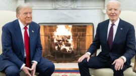 Presiden terpilih AS Donald Trump bertemu dengan Presiden Joe Biden di Gedung Putih hari Rabu (13/11)