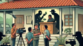 Berikut adalah ilustrasi terbaru yang menggambarkan suasana di Dinas PUPR Langkat dengan simbolisme korupsi dan ketidaktransparanannya. (photo: Ilustrasi)