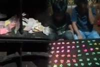 Tersangka dan barang bukti saat diamankan