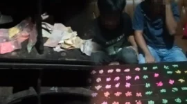 Tersangka dan barang bukti saat diamankan