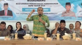 Pj. Bupati Langkat, H.M. Faisal Hasrimy, AP, M.AP, secara resmi membuka Musyawarah Perencanaan Pembangunan (Musrenbang) Kecamatan Selesai dalam rangka penyusunan Rencana Kerja Pemerintah Daerah (RKPD) Tahun 2026 di Aula Kantor Kecamatan Selesai, Kamis (13/2/2025).