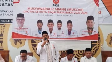 DPD PKS Binjai Gelar Muscab, Lantik Pengurus Cabang untuk Periode 2025–2028