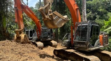 Polda Sumatera Utara Sita 14 Ekskavator di Tambang Emas Ilegal Madina, 7 Orang Ditangkap