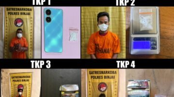 Sepekan Sikat 6 Kasus Narkoba, Polres Binjai Ringkus Enam Tersangka