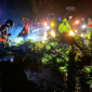 Foto : Terlihat petugas berjibaku membersihkan pohon yang tumbang menutupi jalan.(ist)